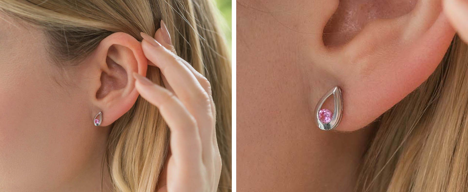 Pink Gemstone Earrings